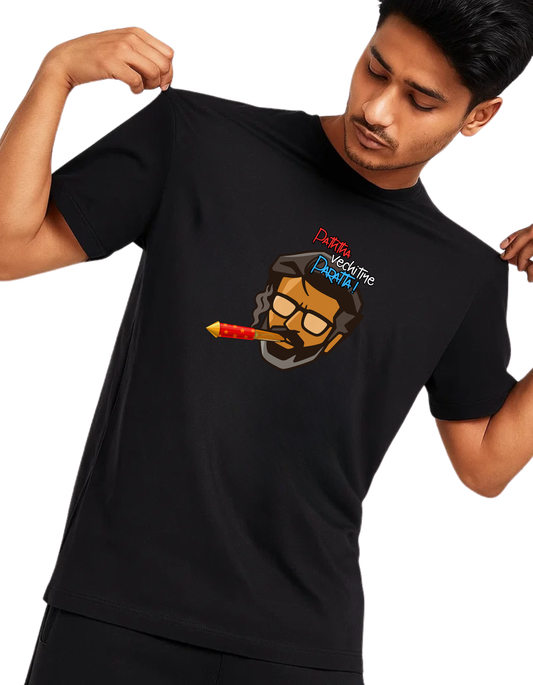 Rebelizzed Festival Vibe – Graphic Unisex Round Neck Cotton Tee - Paththa vechitiye Paratta! - REBELIZZED