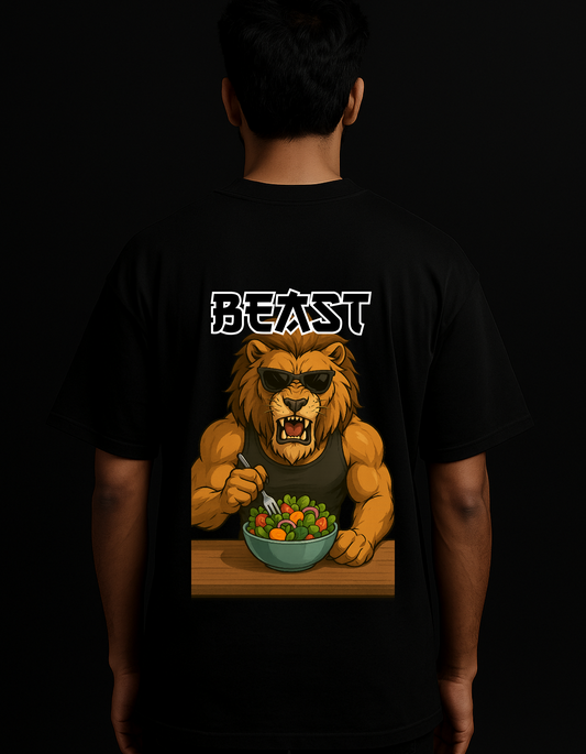 Rebelizzed BEAST Lion – Soft and Durable Streetwear - 100% Cotton T-Shirts for Men - REBELIZZED