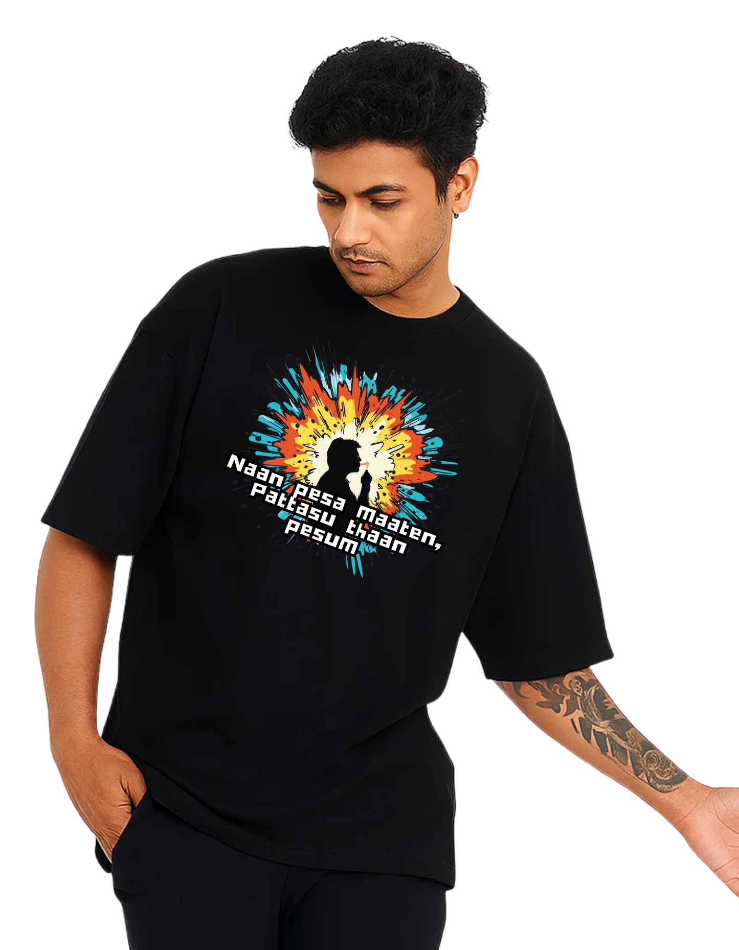 Rebelizzed Festival Vibe – Graphic Unisex Round Neck Cotton Tee - Pattasu Baalu! Rebel Guys - REBELIZZED