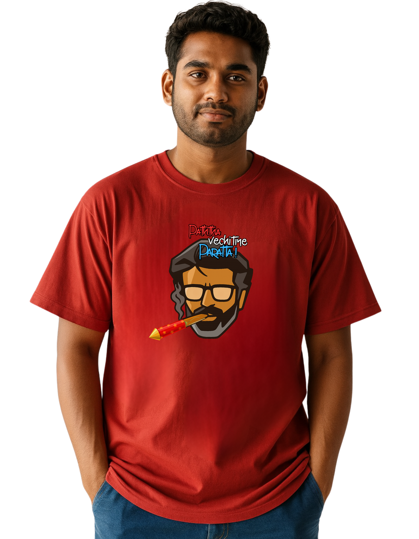 Rebelizzed Festival Vibe – Graphic Unisex Round Neck Cotton Tee - Paththa vechitiye Paratta! - REBELIZZED