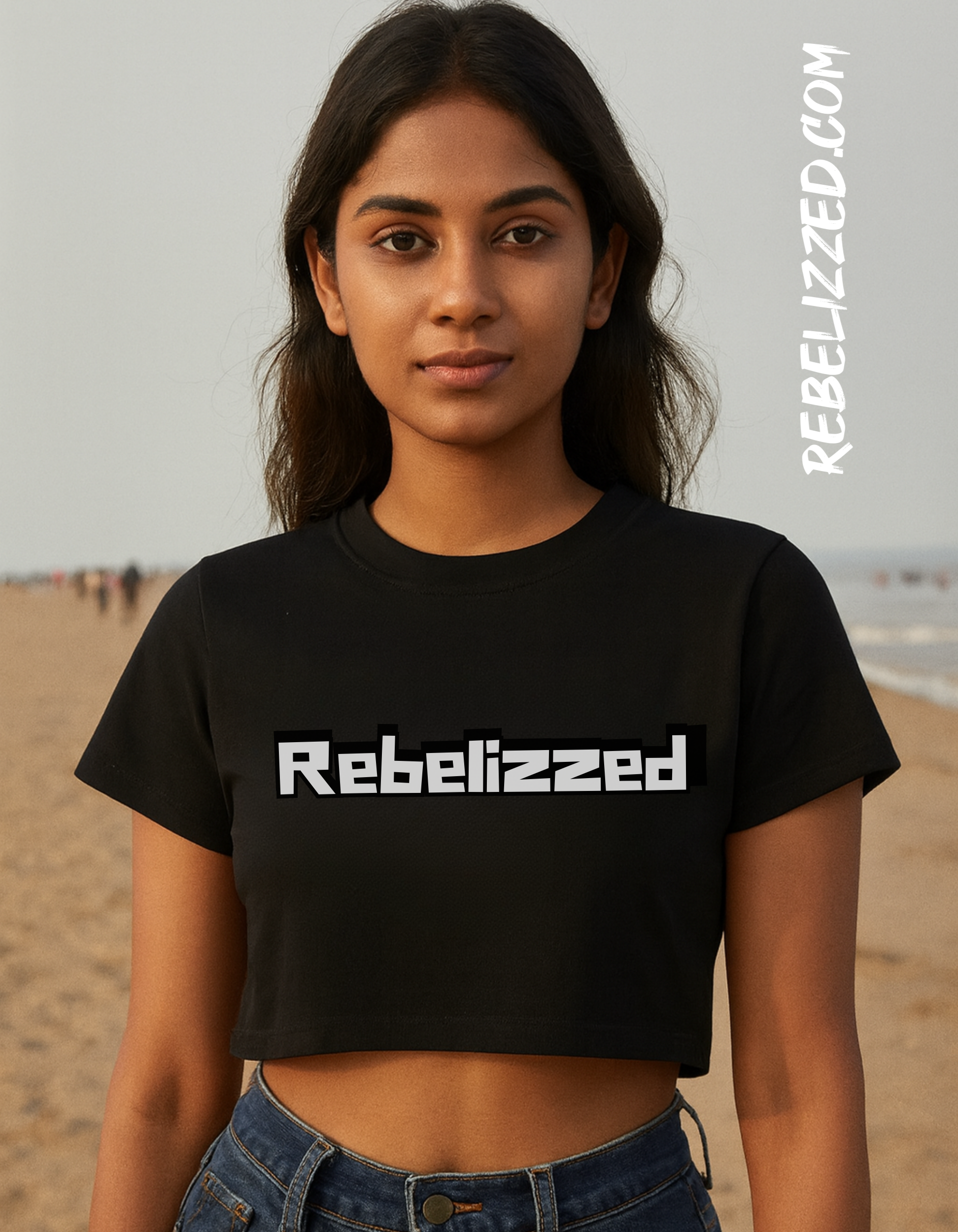 Rebelizzed Women CropTop 100% premium cotton, soft and durable tees for casual activities - REBELIZZED