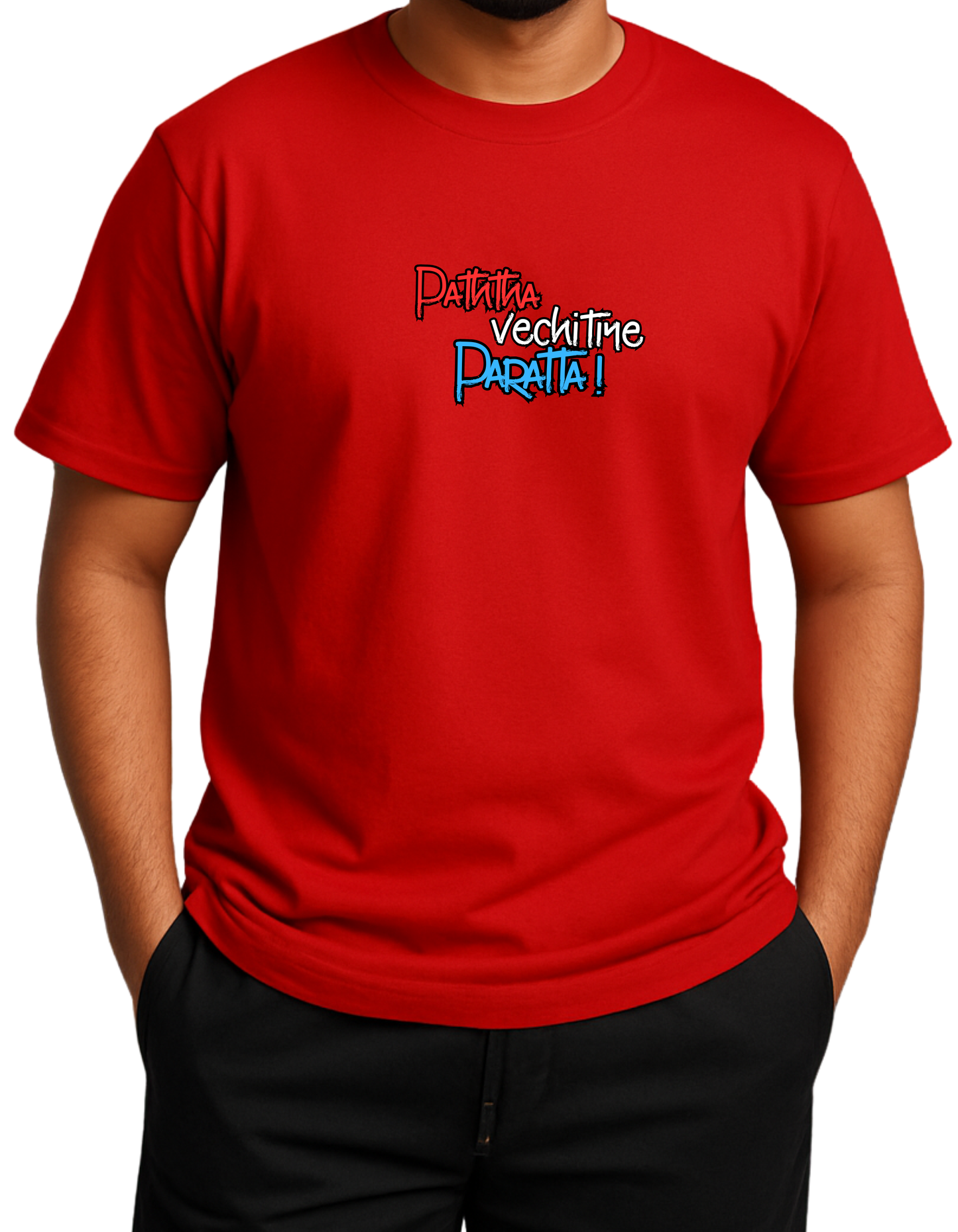Rebelizzed Festival Vibe – Graphic Unisex Round Neck Cotton Tee - Paththa vechitiye Paratta! - 1 - REBELIZZED