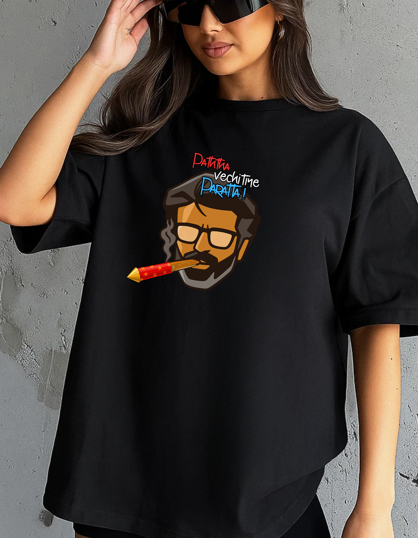Rebelizzed Festival Vibe – Graphic Unisex Round Neck Cotton Tee - Paththa vechitiye Paratta! - REBELIZZED