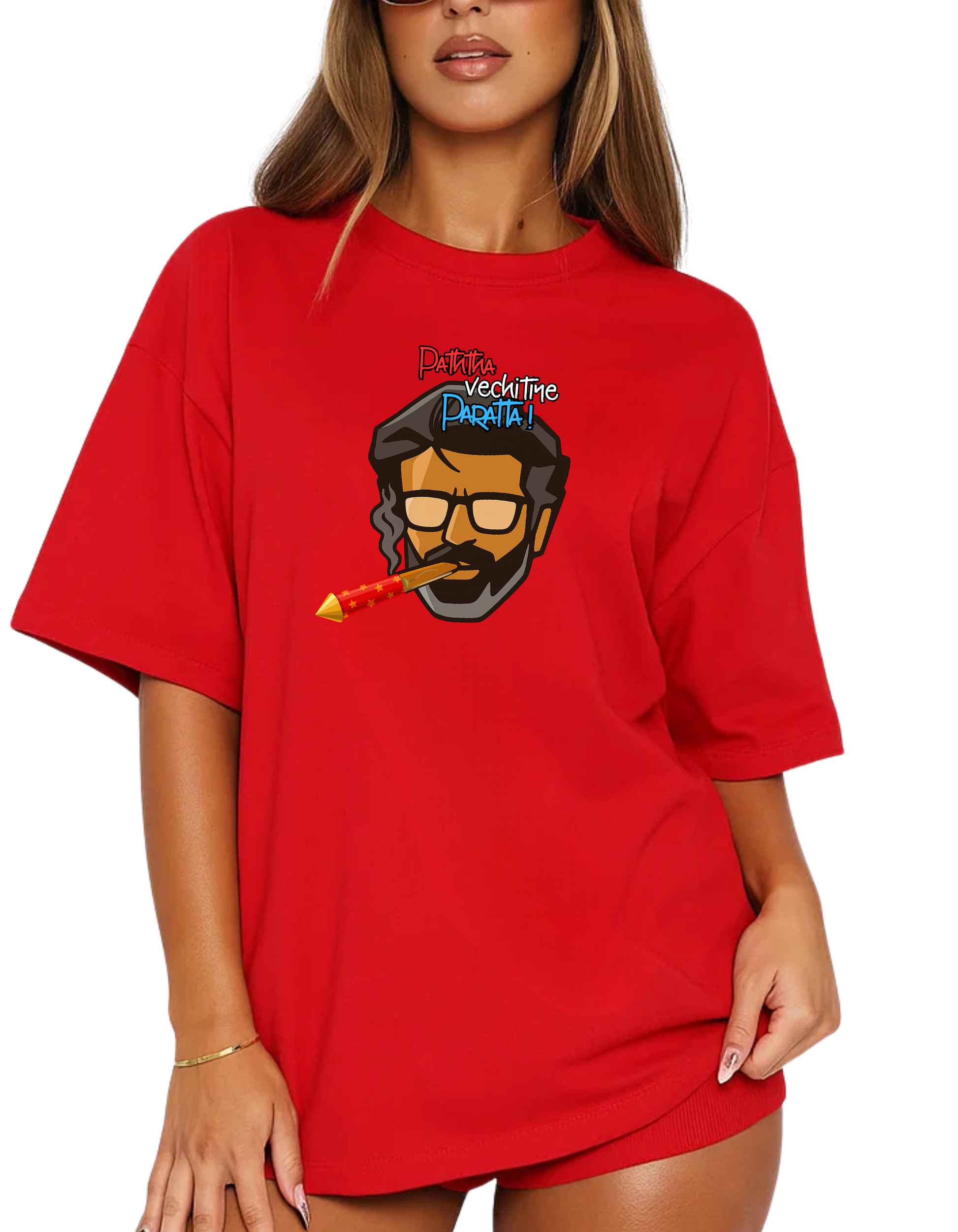 Rebelizzed Festival Vibe – Graphic Unisex Round Neck Cotton Tee - Paththa vechitiye Paratta! - REBELIZZED