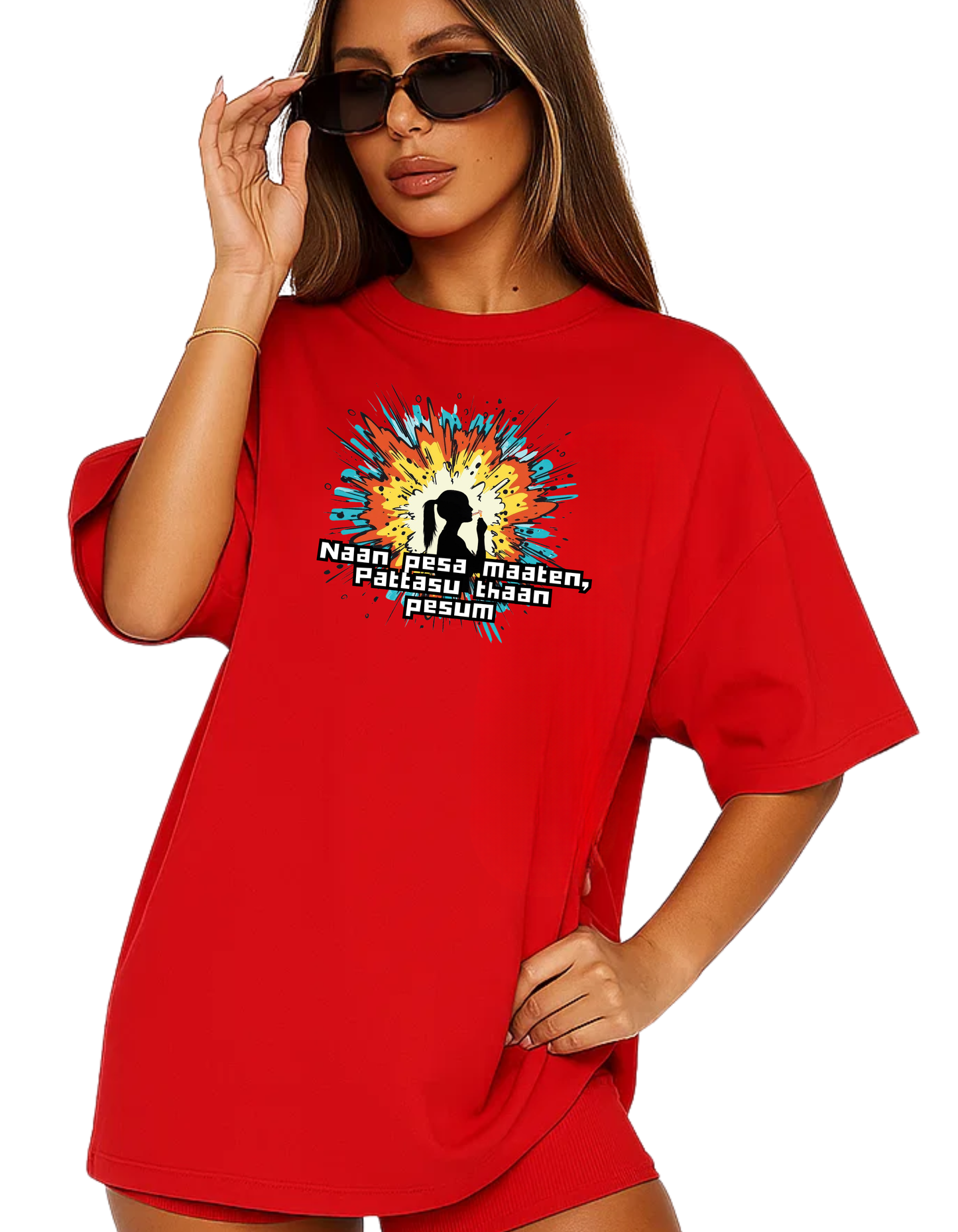 Rebelizzed Festival Vibe – Graphic Unisex Round Neck Cotton Tee - Pattasu Baalu! Rebel Girls - REBELIZZED