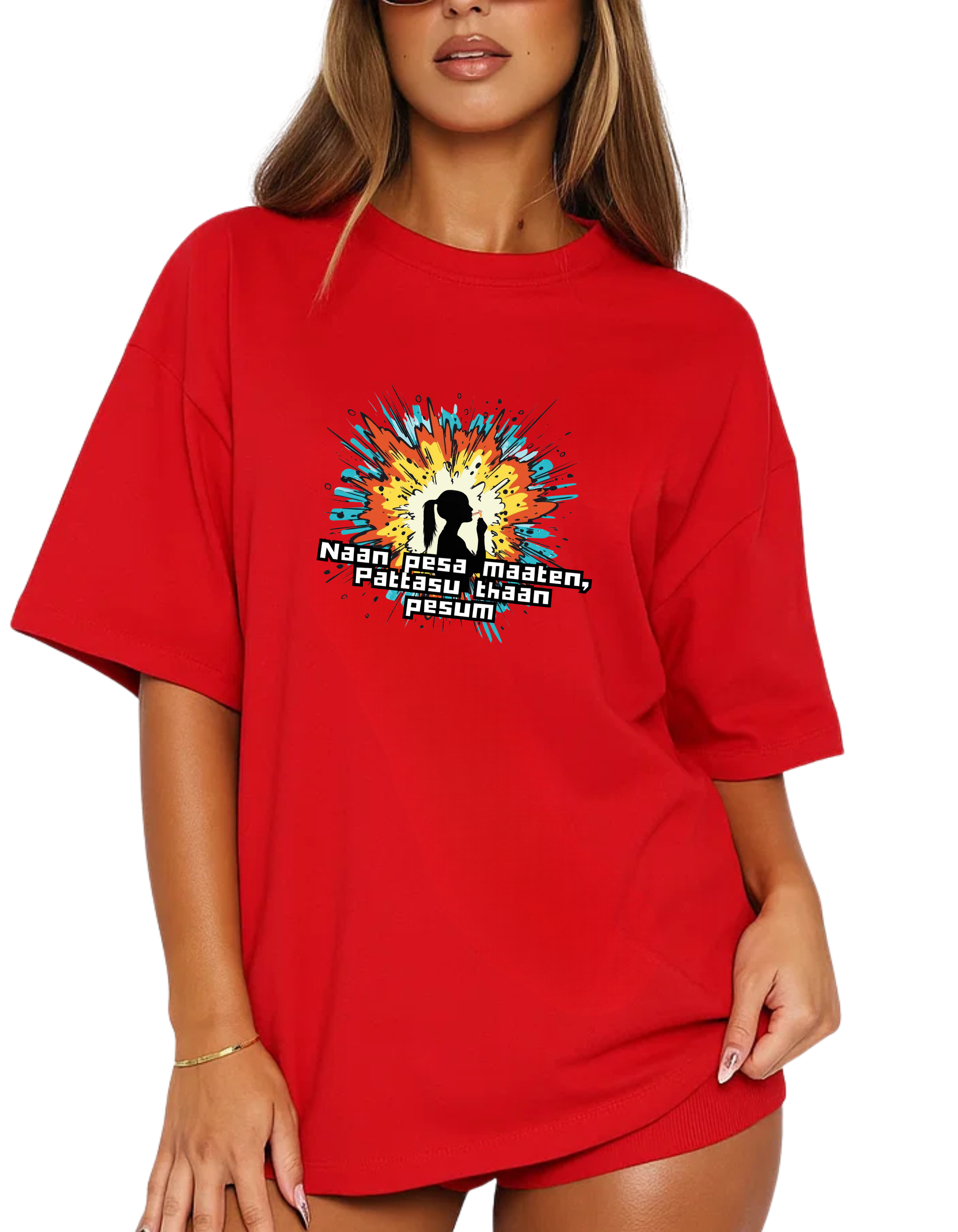 Rebelizzed Festival Vibe – Graphic Unisex Round Neck Cotton Tee - Pattasu Baalu! Rebel Girls - REBELIZZED