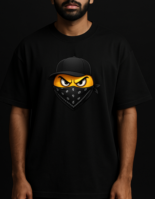 Rebelizzed MASKED SMILEY FACE – Soft, Durable and Premium 100% Cotton T-Shirts for Men - REBELIZZED