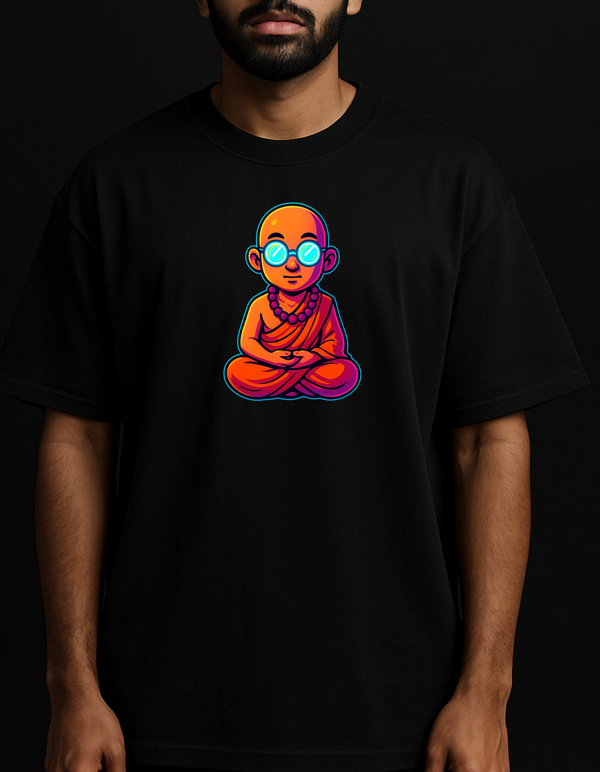 Rebelizzed MONK (Front) – Soft, Durable and Premium 100% Cotton T-Shirts for Men - REBELIZZED