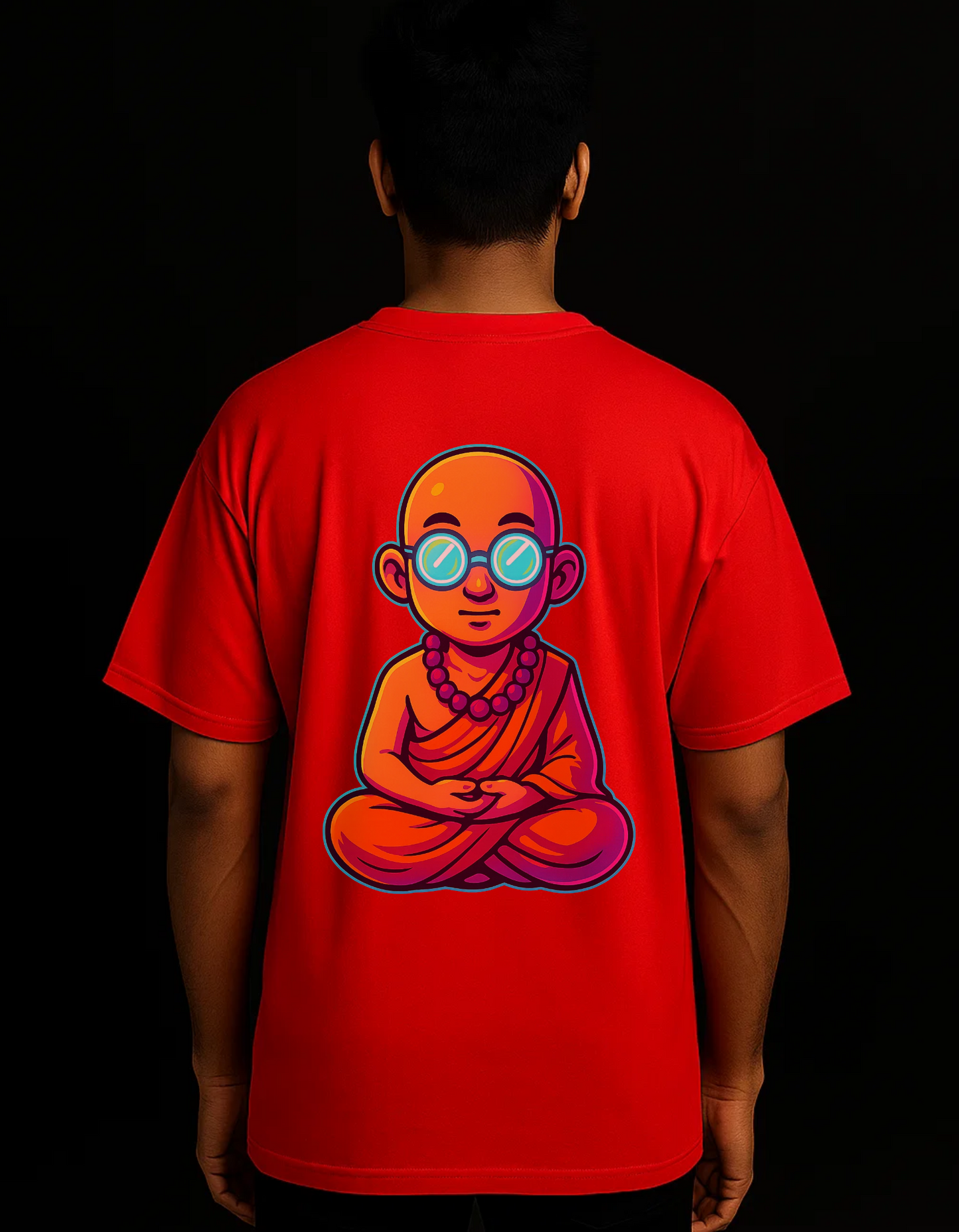 Rebelizzed MONK (BACK PRINT)– Soft, Durable and Premium 100% Cotton T-Shirts for Men - REBELIZZED