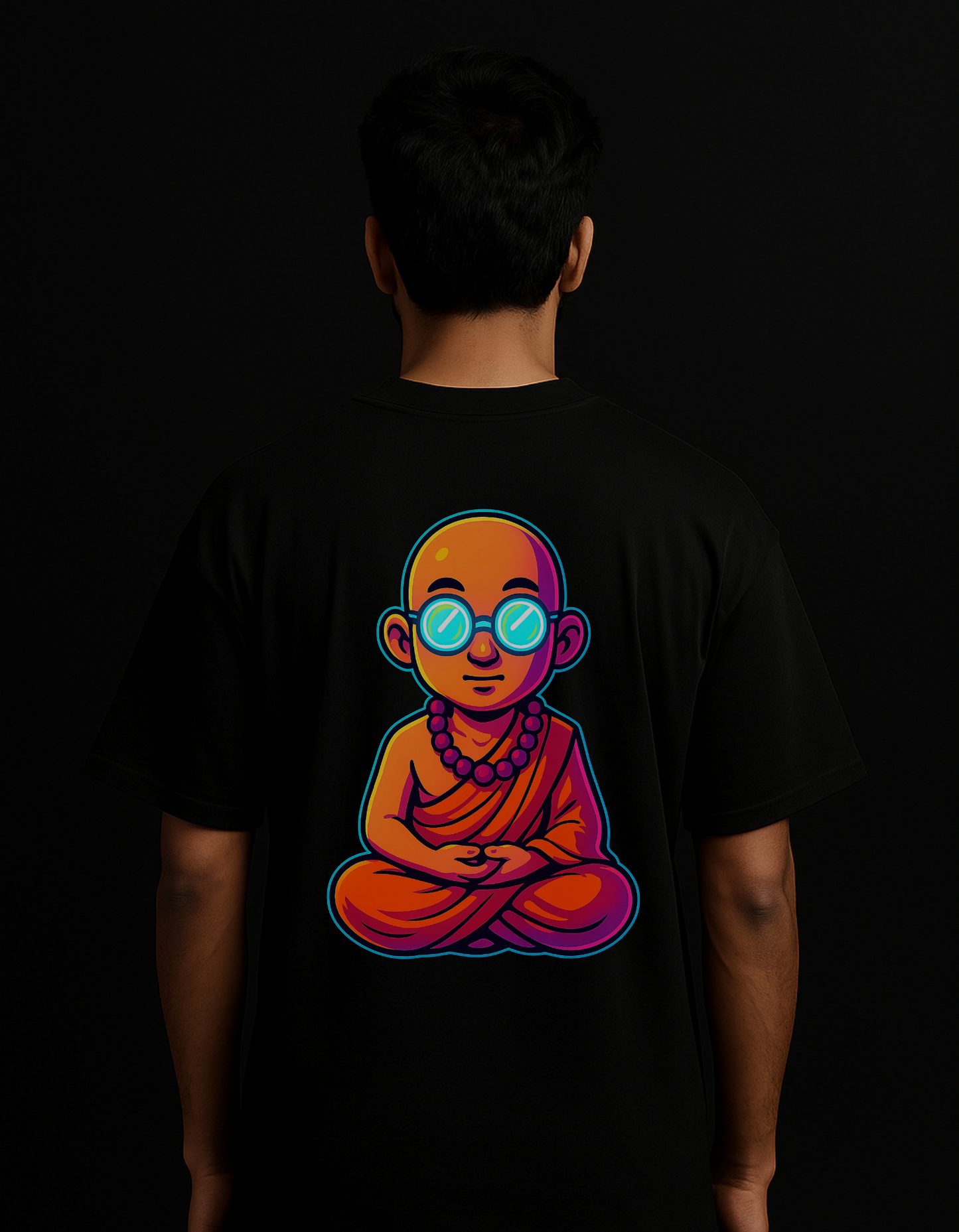 Rebelizzed MONK (BACK PRINT)– Soft, Durable and Premium 100% Cotton T-Shirts for Men - REBELIZZED