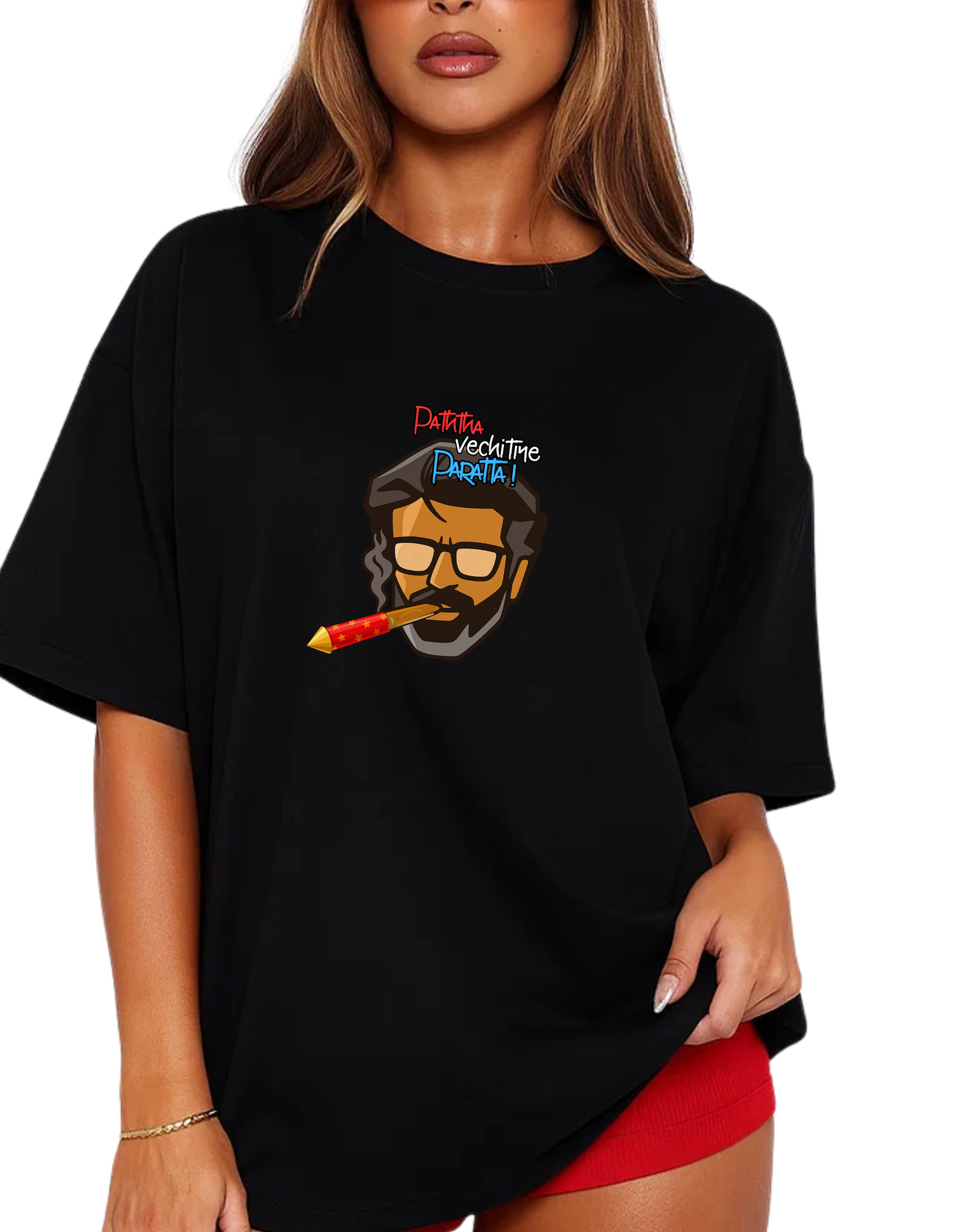 Rebelizzed Festival Vibe – Graphic Unisex Round Neck Cotton Tee - Paththa vechitiye Paratta! - REBELIZZED