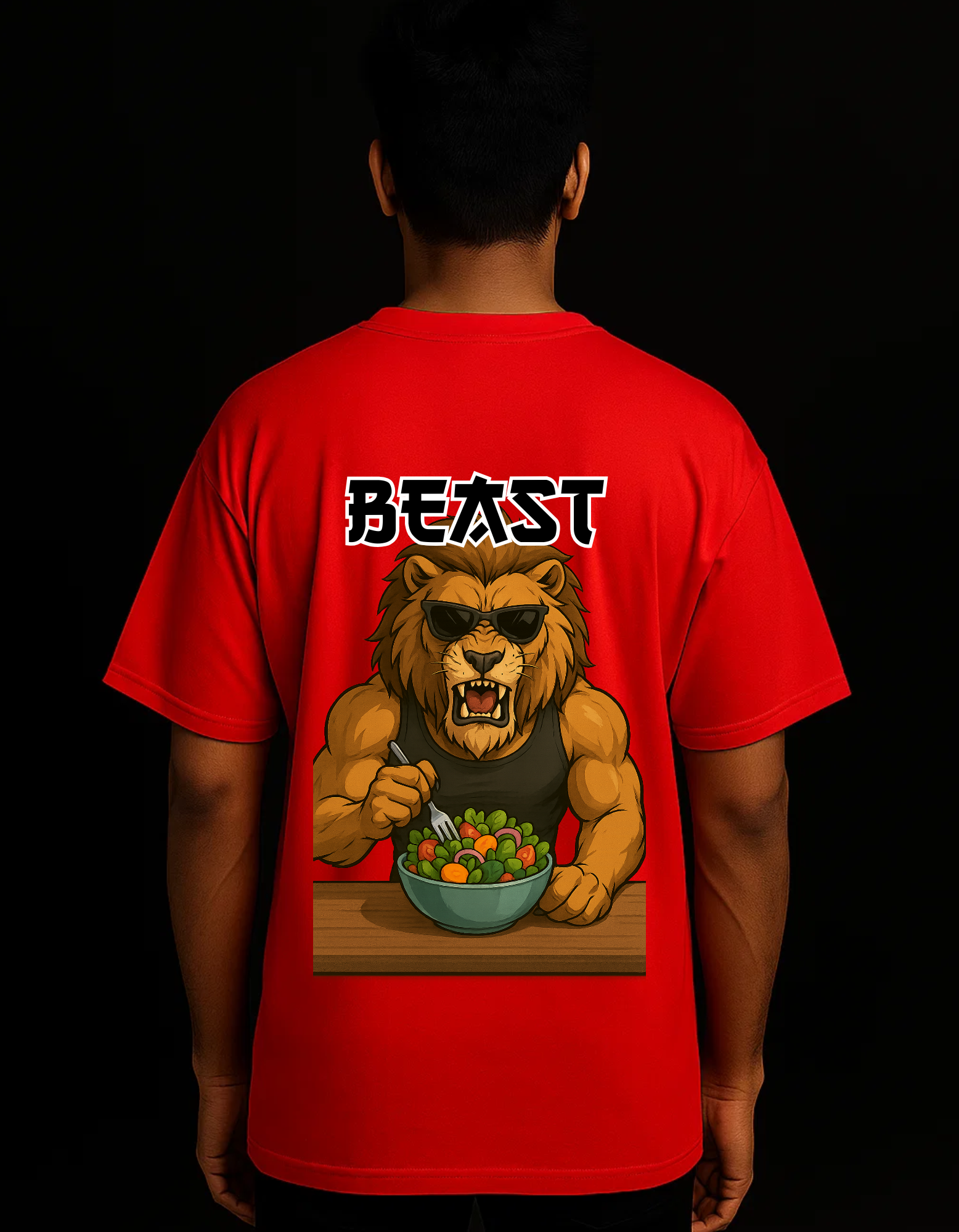 Rebelizzed BEAST Lion – Soft and Durable Streetwear - 100% Cotton T-Shirts for Men
