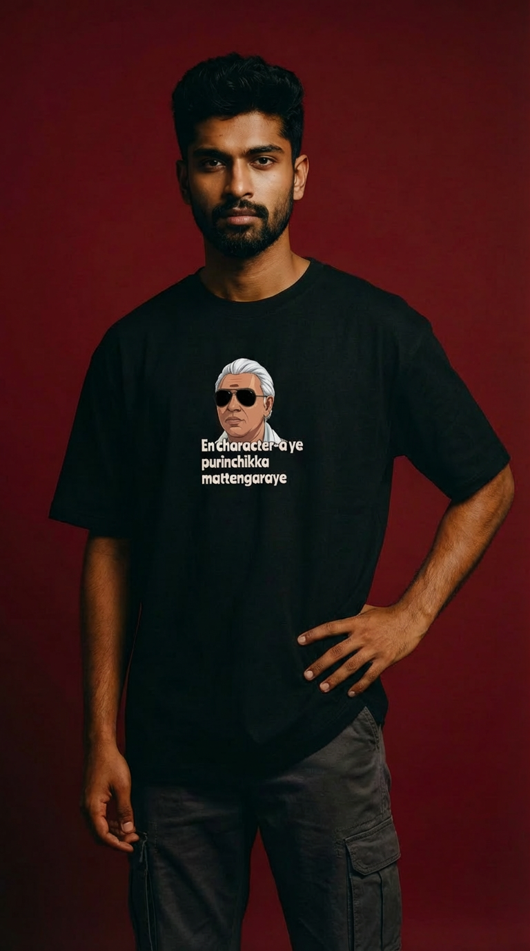 Rebelizzed Tamil Typography T-Shirt - Characteraye purijika maatreye