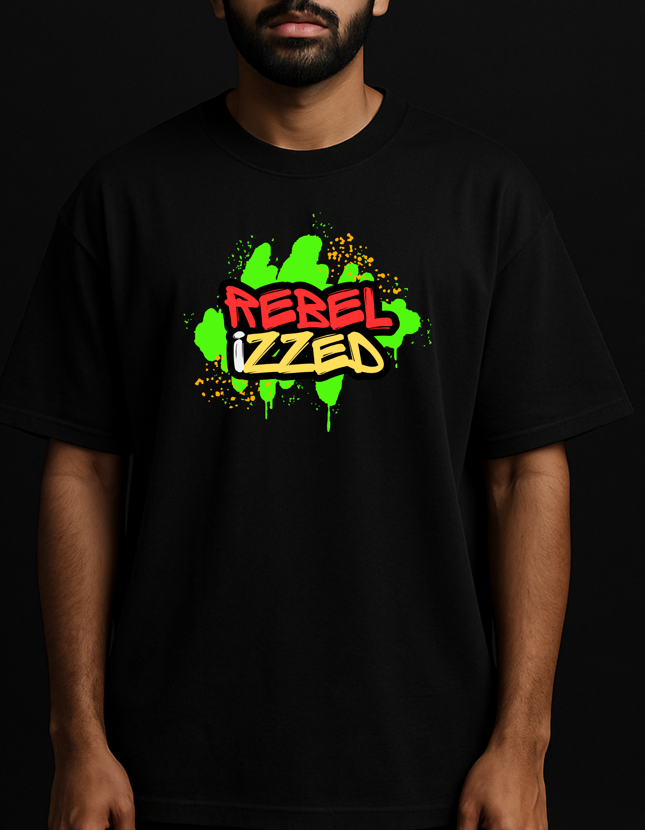 Rebelizzed SPLASH – Soft, Breathable & Durable Streetwear - 100% Cotton T-Shirts for Men