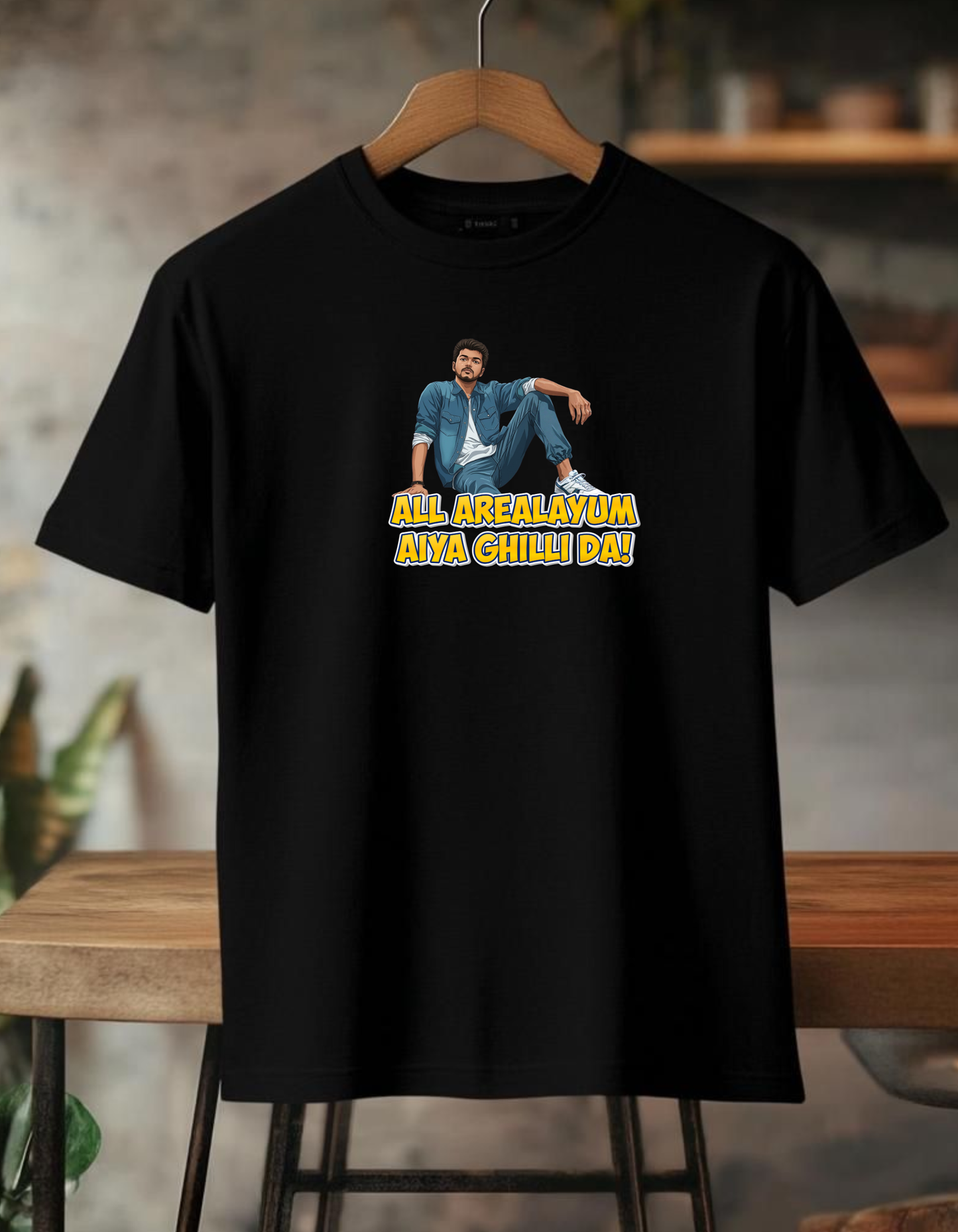 Rebelizzed Tamil Typography T-Shirt - Ghilli da