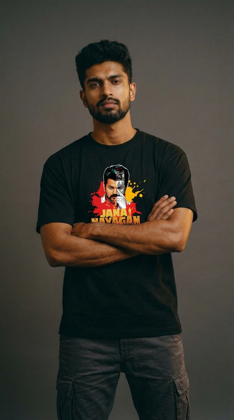 Rebelizzed Iconic Rebel edition - Thalapathy - JanaNayagan -Unisex tees (Oversized/Classic Fit)