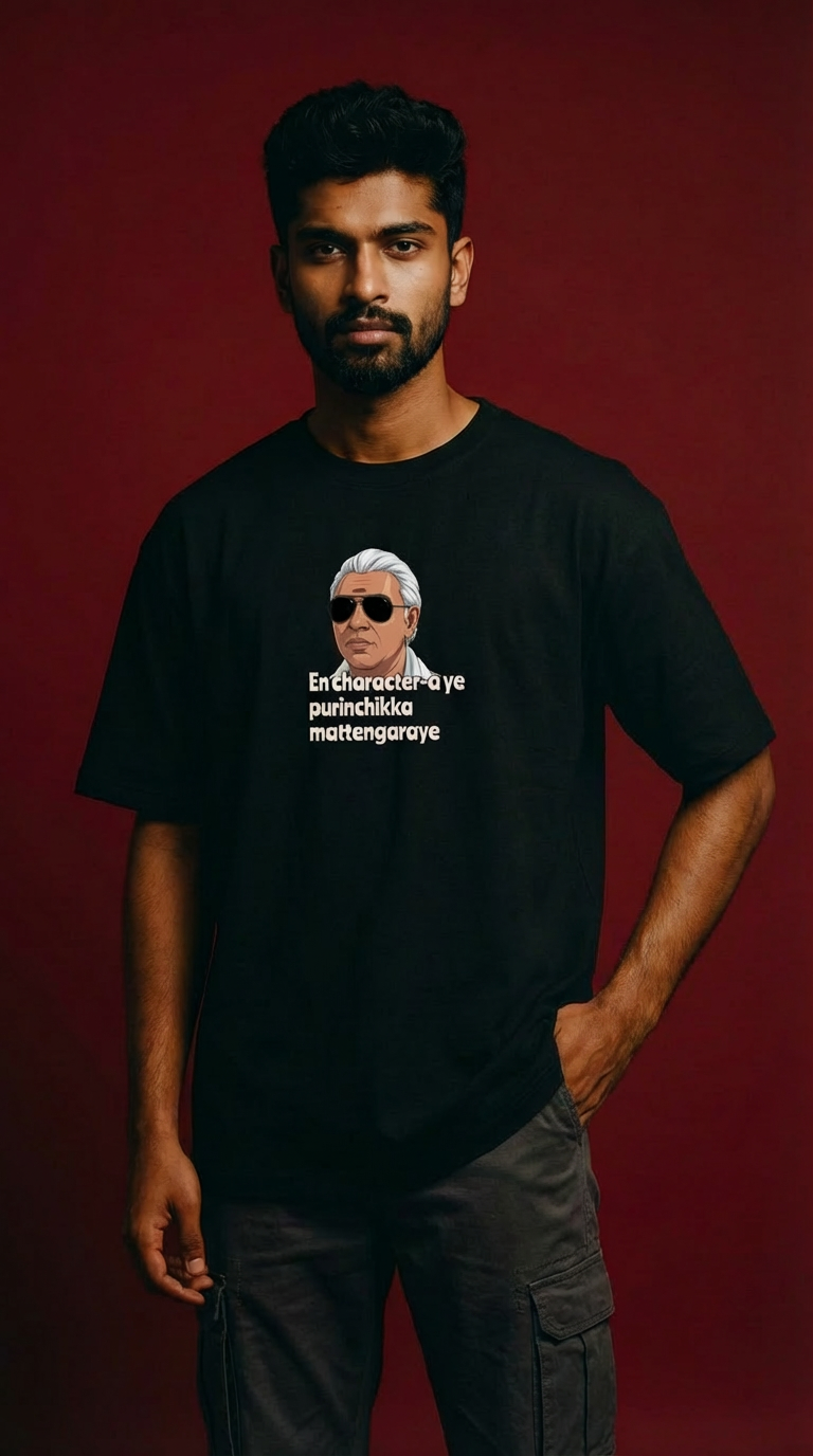 Rebelizzed Tamil Typography T-Shirt - Characteraye purijika maatreye