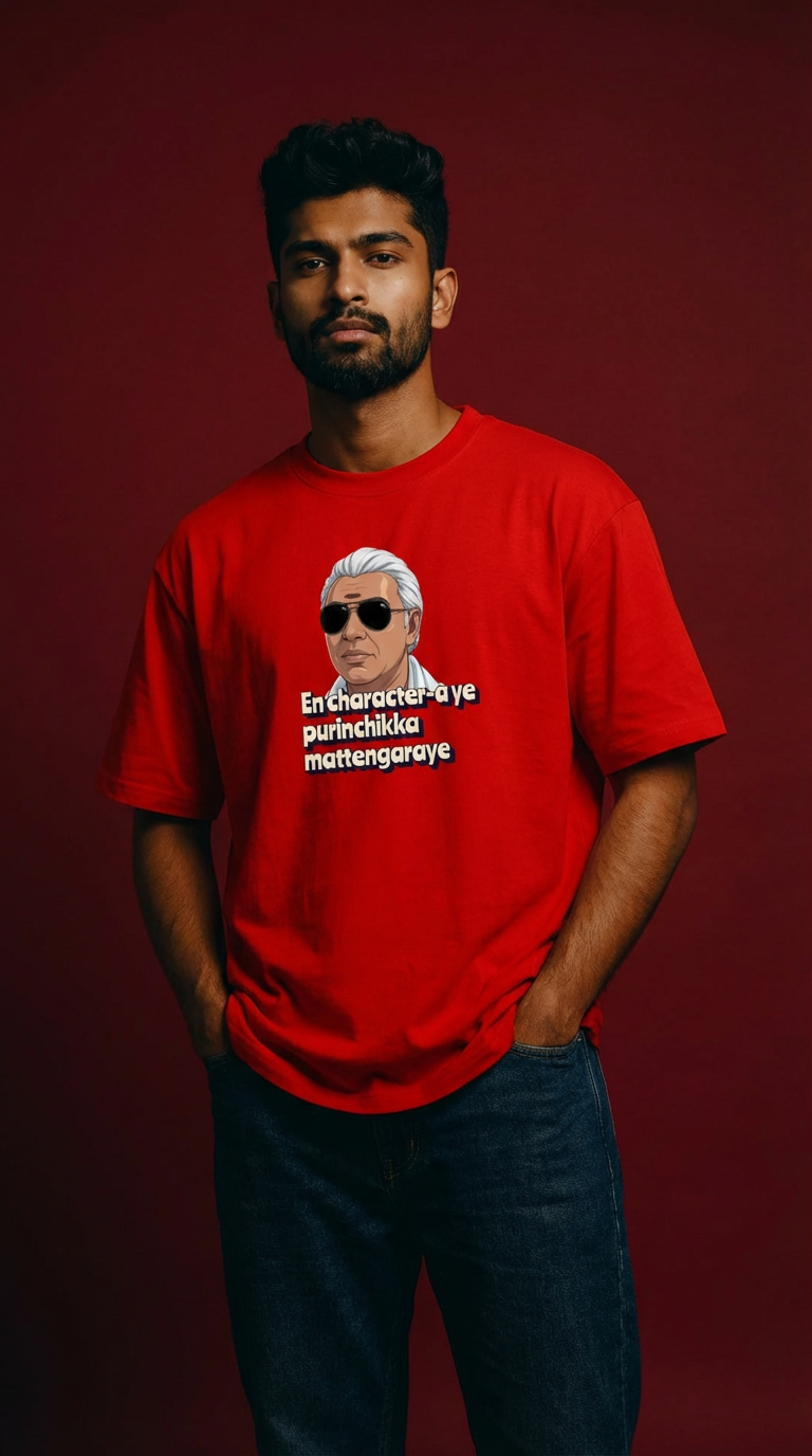 Rebelizzed Tamil Typography T-Shirt - Characteraye purijika maatreye