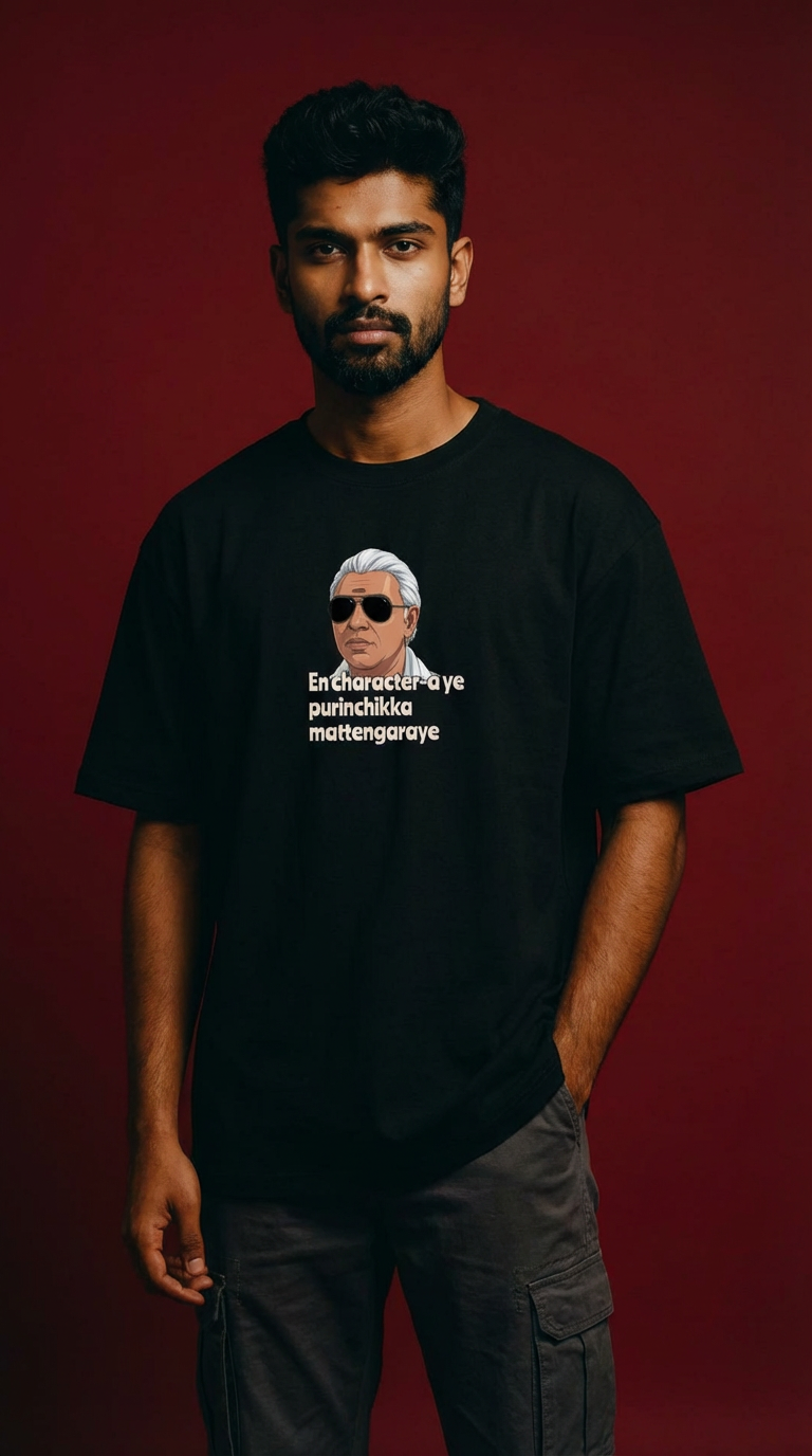 Rebelizzed Tamil Typography T-Shirt - Characteraye purijika maatreye